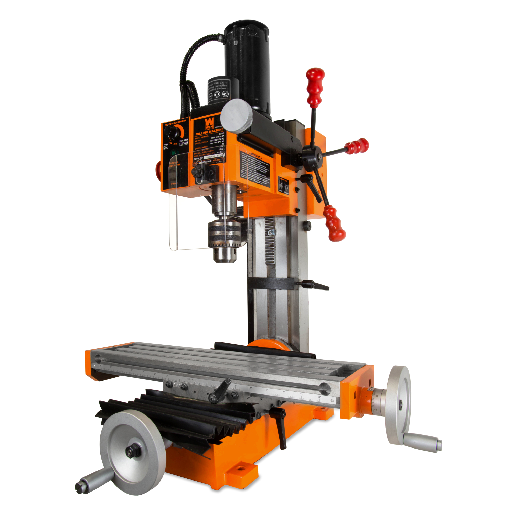 WEN Variable Speed Compact Metal Milling Machine - 4.5A, 0.75 HP, 120 Volts, Model# 33013